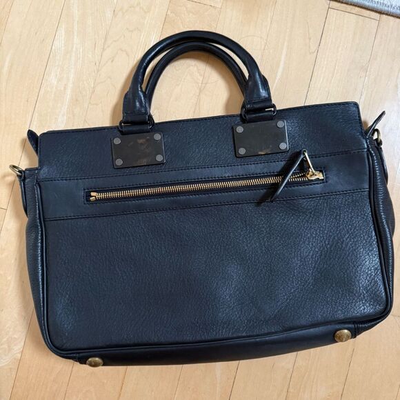 Rag & Bone Black Medium Pilot Pebbled Lambskin Leather Bag - Picture 3 of 16